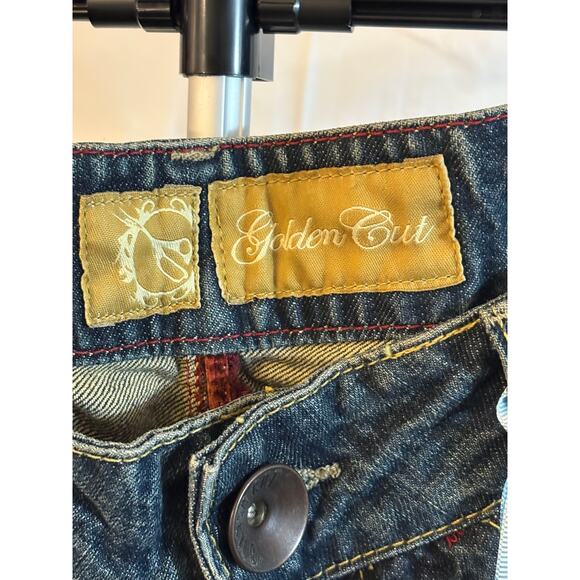 Golden Cut Cult Piece Embroidered Jeans – Rare Vintage Style (NWT) - Picture 6 of 7